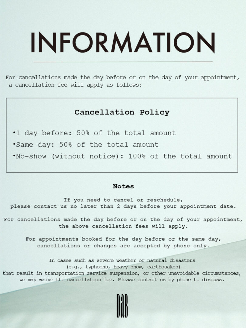 Cancellation Policy & Booking Guidelines